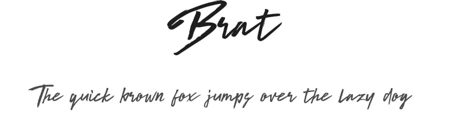 Brat by Khurasan — Script Handwritten Font