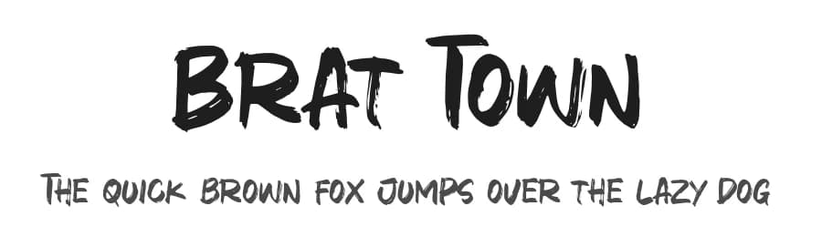Brat Town by Khurasan — Script Handwritten Font