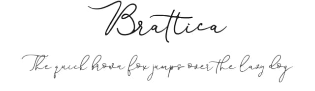 Brattica by aldedesign — Script Handwritten Font