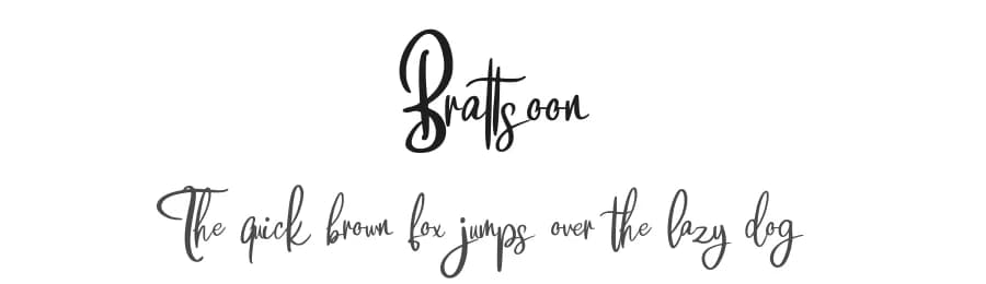 Brattsoon by Vunira Design — Script Handwritten Font