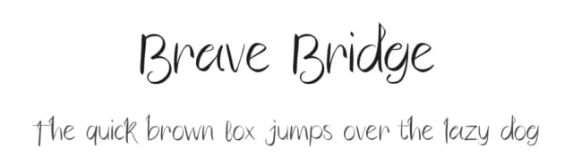 Brave Bridge by Creassion Studio — Script Handwritten Font