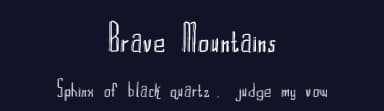 Brave Mountains by Dismantle Destroy — Script Handwritten Font — thumbnail 2