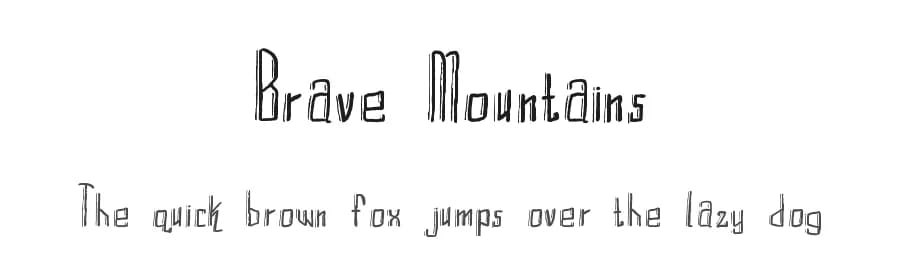 Brave Mountains by Dismantle Destroy — Script Handwritten Font — preview 1