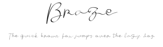 Braze by DawnCreative.id — Script Handwritten Font