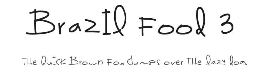 Brazil Food 3 by Des Gomez — Script Handwritten Font