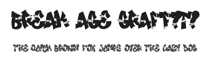 Break Age Graffiti by Cikareotype Studio — Script Handwritten Font