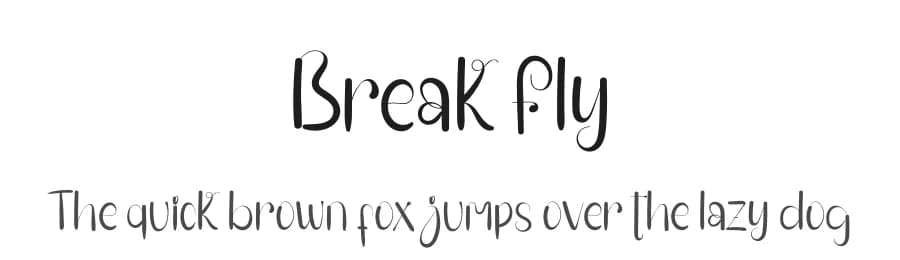 Break Fly by Inermedia Studio — Script Handwritten Font