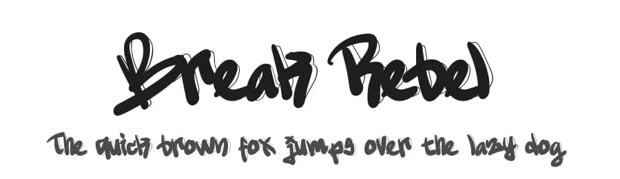 Break Rebel by Cikareotype Studio — Script Handwritten Font