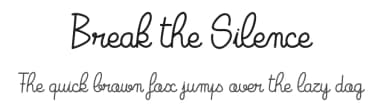 Break the Silence by dcoxy - Greg Medina — Script Handwritten Font — thumbnail 1