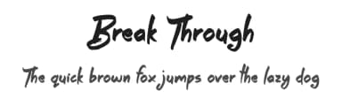 Break Through by JSH creates — Script Handwritten Font — thumbnail 1