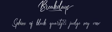 Breakdays by RaisProject — Script Handwritten Font — thumbnail 2