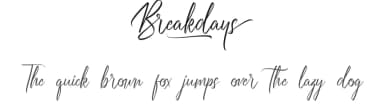 Breakdays by RaisProject — Script Handwritten Font — thumbnail 1