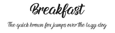 Breakfast by Letterflow — Script Handwritten Font — thumbnail 1