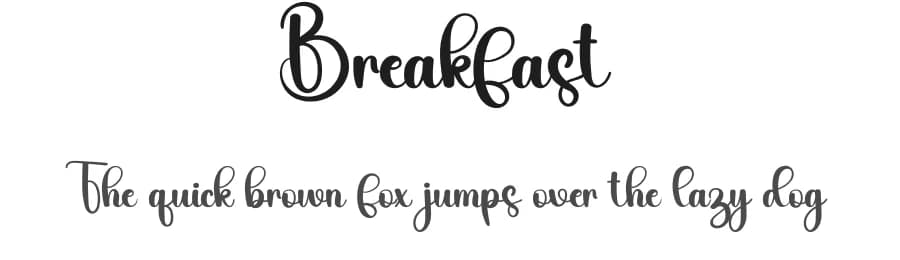 Breakfast by Harlek Studio — Script Handwritten Font