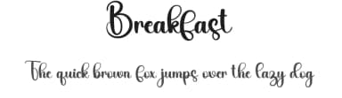 Breakfast by Harlek Studio — Script Handwritten Font — thumbnail 1