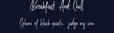 Breakfast And Chill by Just Font You — Script Handwritten Font — thumbnail 2