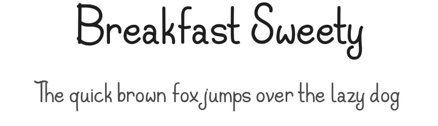 Breakfast Sweety by Wahyudimana — Script Handwritten Font