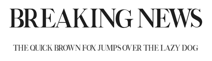 Breaking News by Vladimir Nikolic — Serif Font