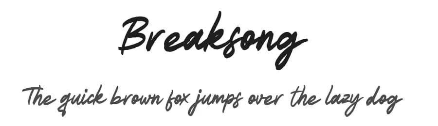 Breaksong by Mozatype — Script Handwritten Font