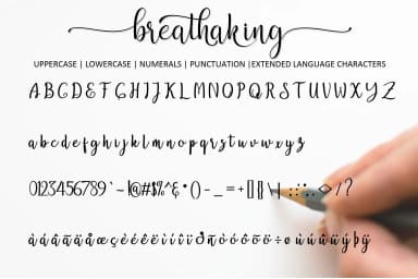 Breathaking Script Font by zulkhairilettering — Script Handwritten Font — thumbnail 2