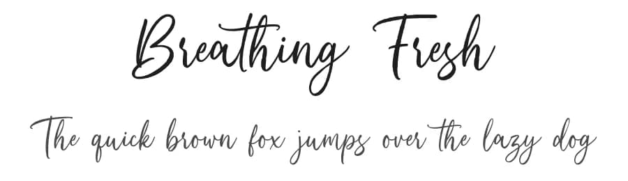 Breathing Fresh by Sizimon.id — Script Handwritten Font