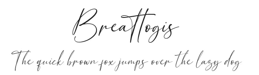 Breattogis by Hanzel Space — Script Handwritten Font