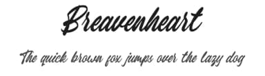 Breavenheart by Typetemp Studio — Script Handwritten Font — thumbnail 1