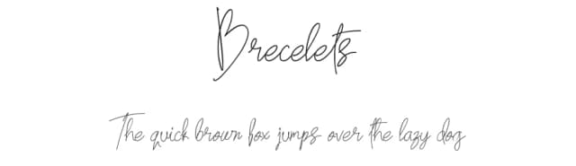 Brecelets by Muhammad Hasan — Script Handwritten Font