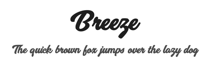 Breeze by Billy Argel Fonts ® — Script Handwritten Font