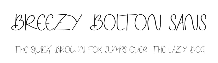 Breezy Bolton Sans by Edric Studio — Script Handwritten Font