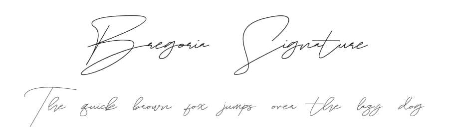 Bregoria Signature by Jadatype — Script Handwritten Font