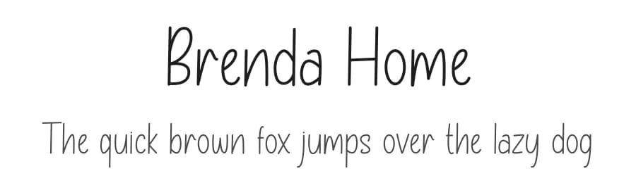 Brenda Home by RantautypeStudio — Script Handwritten Font
