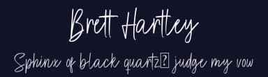 Brett Hartley by Brett Hartley Script — Script Handwritten Font — thumbnail 2