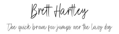 Brett Hartley by Brett Hartley Script — Script Handwritten Font — thumbnail 1