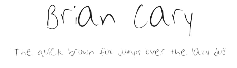 Brian Cary by Marianfudge — Script Handwritten Font — preview 1