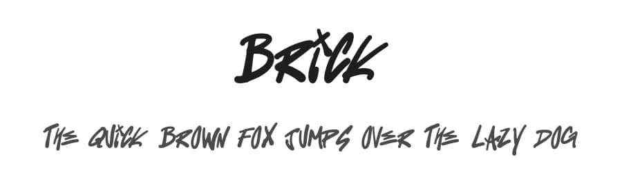 Brick by Sesohq — Script Handwritten Font