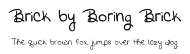 Brick by Boring Brick by Kimberly Geswein — Script Handwritten Font — thumbnail 1