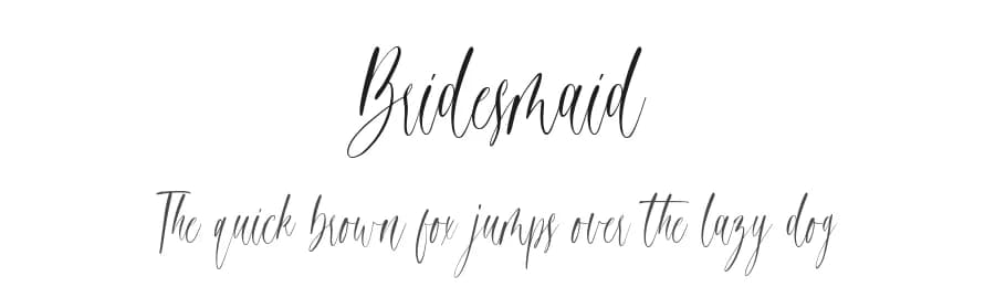 Bridesmaid by Fikryal studio — Script Handwritten Font