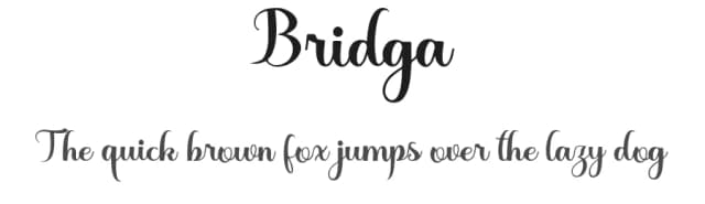 Bridga by Rezastudio — Script Handwritten Font