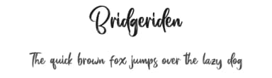 Bridgeriden by Vz Type — Script Handwritten Font — thumbnail 1