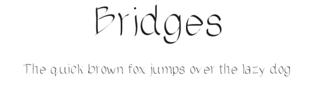 Bridges by Audrey Bridges — Script Handwritten Font