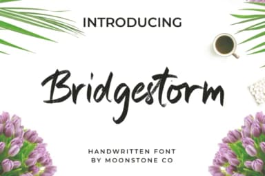 Bridgestorm Font by Moonstone Co — Script Handwritten Font — thumbnail 1