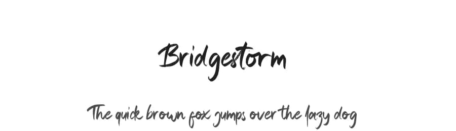Bridgestorm by Moonstone Co — Script Handwritten Font