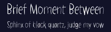 Brief Moment Between by Juha Korhonen — Script Handwritten Font — thumbnail 2