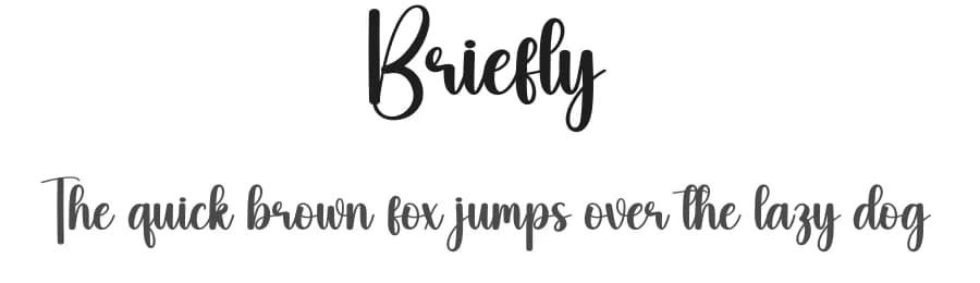 Briefly by Scratchones — Script Handwritten Font