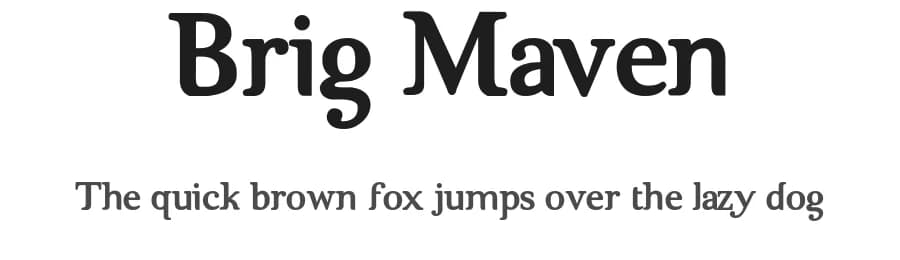 Brig Maven by The Original 19 — Sans Serif Font