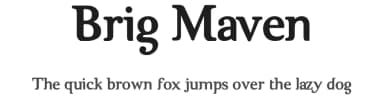 Brig Maven by The Original 19 — Sans Serif Font — thumbnail 1