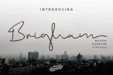 Brigham Script Font by glyphstyle — Script Handwritten Font — thumbnail 1