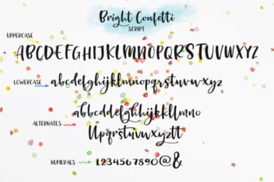 Bright Confetti Font by Pasha Larin — Script Handwritten Font — thumbnail 9