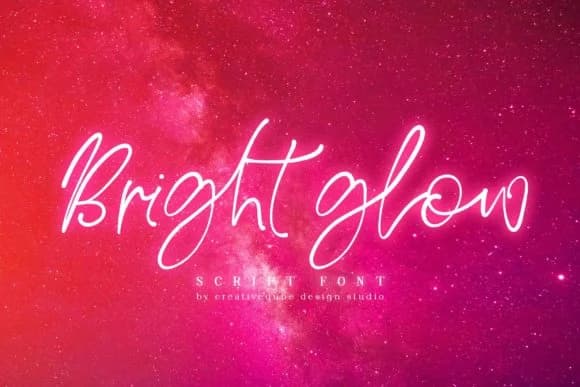 Bright Glow Font by Creativeqube Design — Script Handwritten Font